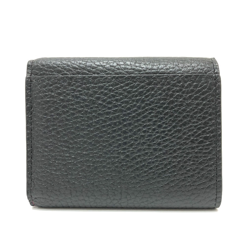 LOUIS VUITTON Trifold wallet M68587 Taurillon Clemence Leather black Portefeuille Capucines XS Women