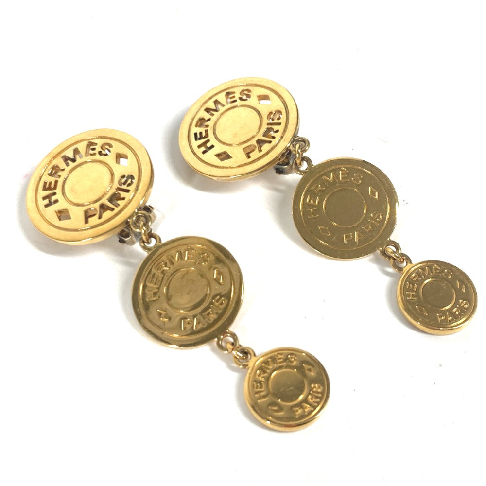 HERMES Earring metal gold 3 Series Women