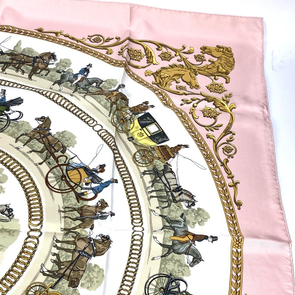 HERMES scarf silk pink Carre90