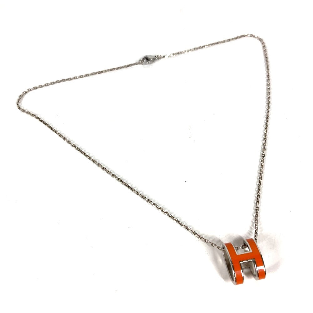 HERMES Necklace metal Orange Accessories Pop ash Women