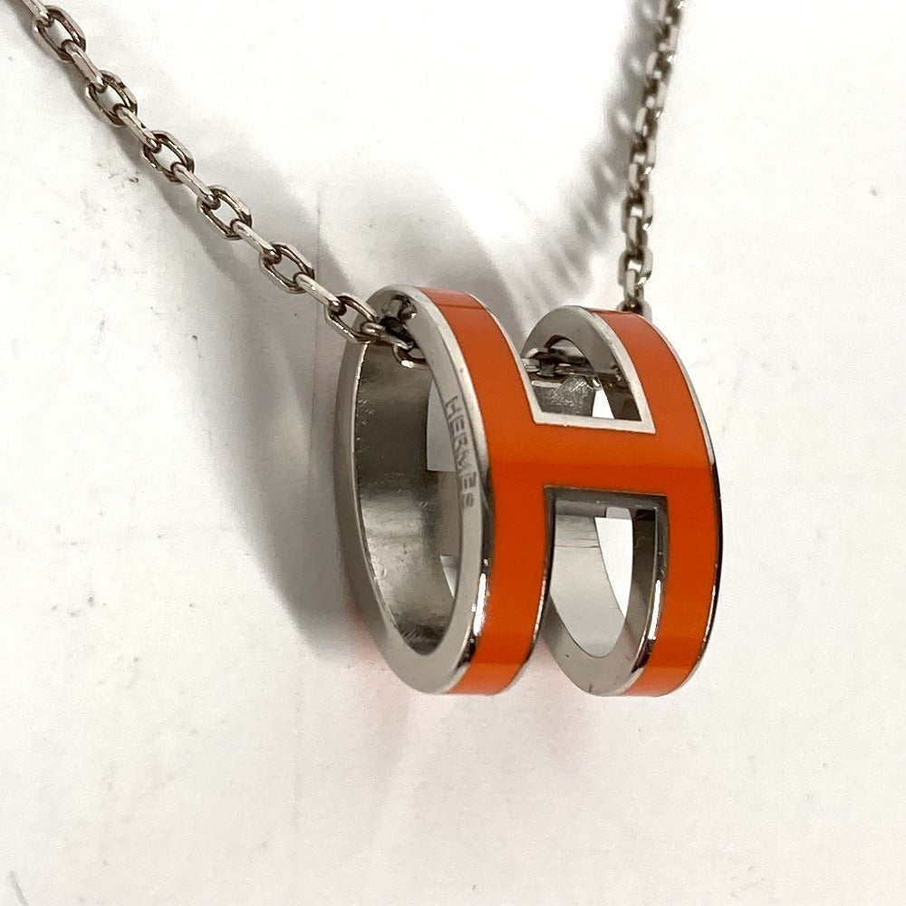 HERMES Necklace metal Orange Accessories Pop ash Women