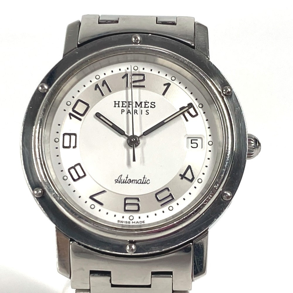 HERMES Watches Mechanical Automatic CL1.810 Stainless Steel Silver Clipper Date white dial