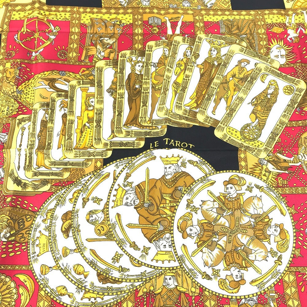 HERMES scarf silk black Carre90 Carre 90