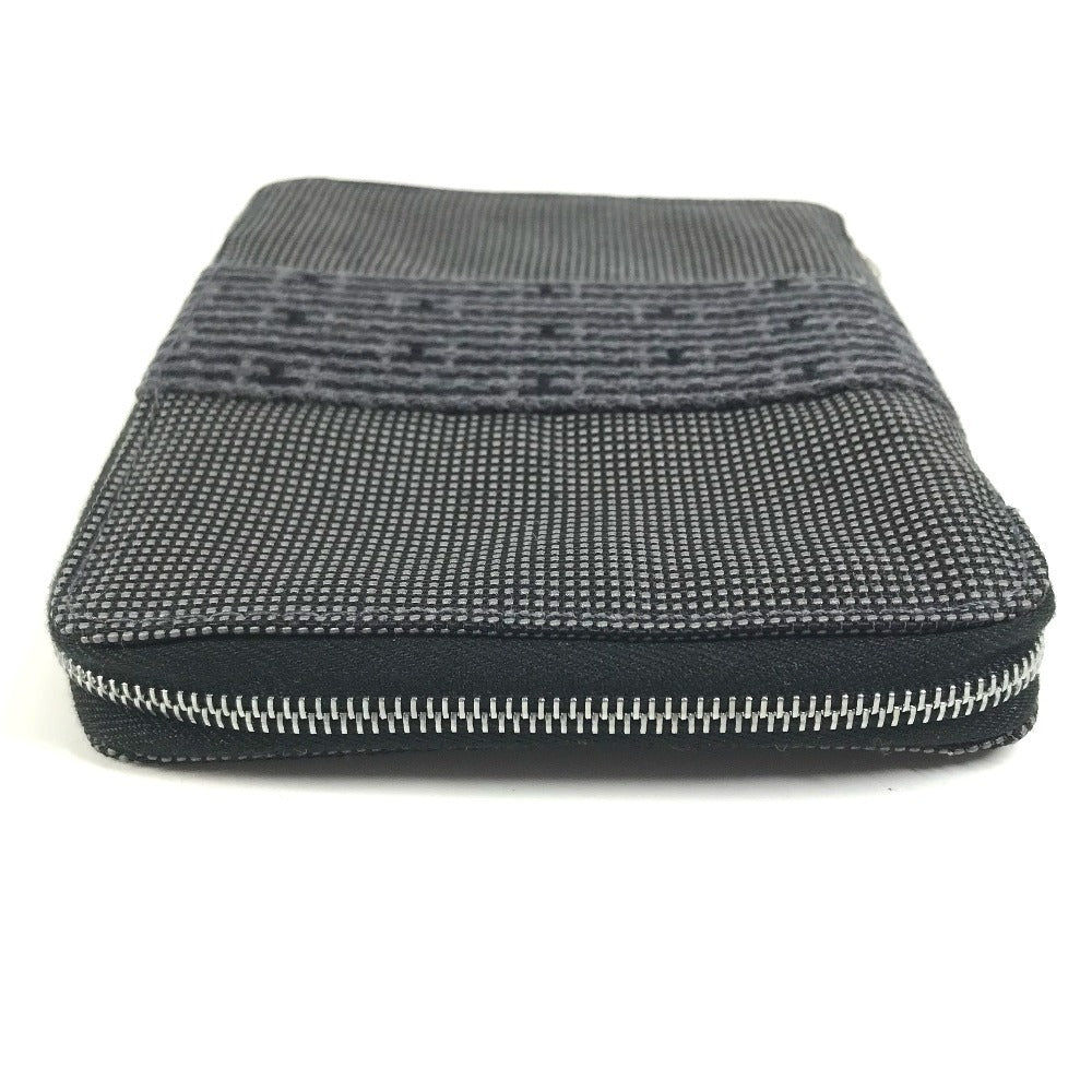 HERMES Notebook cover canvas gray Zip Around Her Line