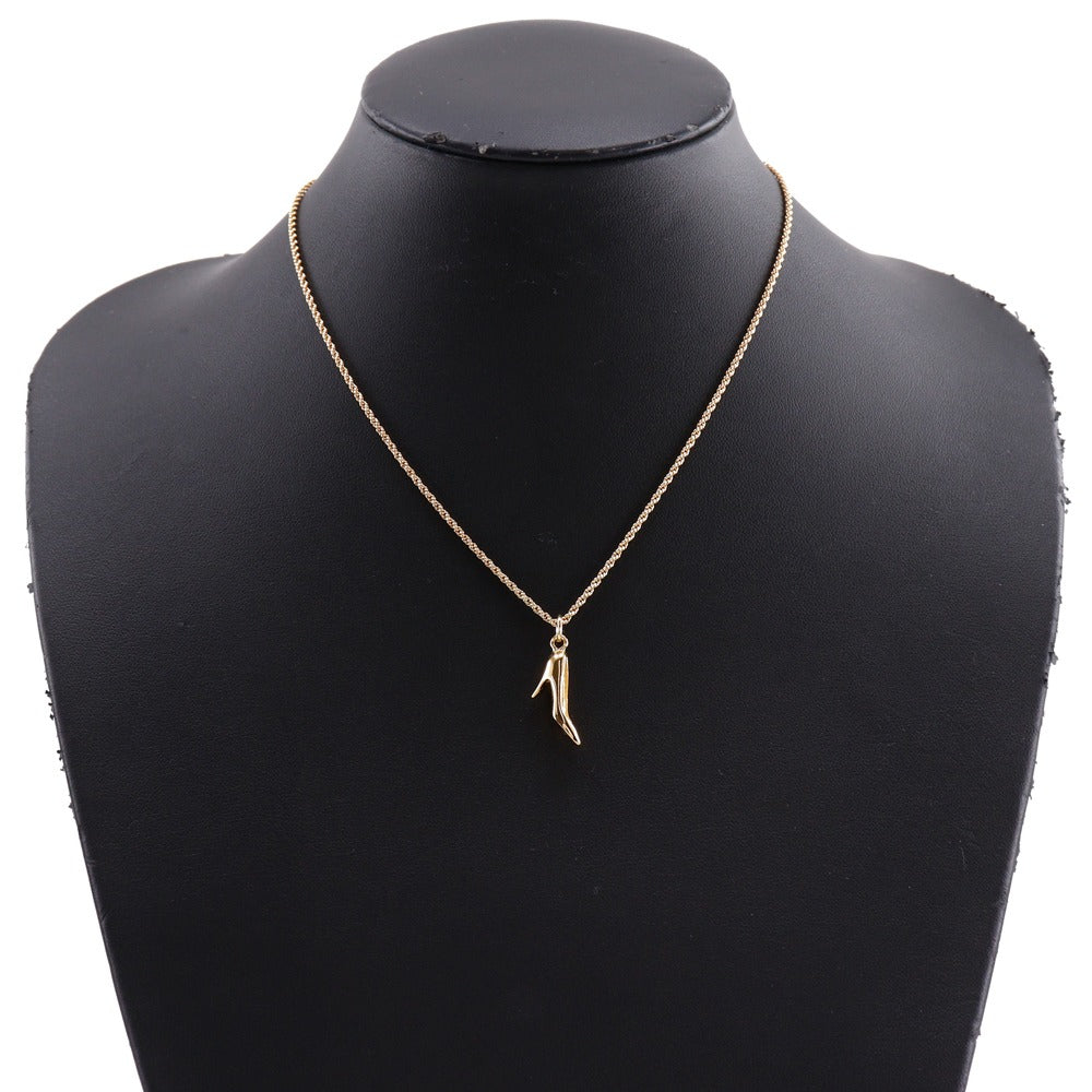 Christian Dior Necklace Plated Gold gold High heel motif Women