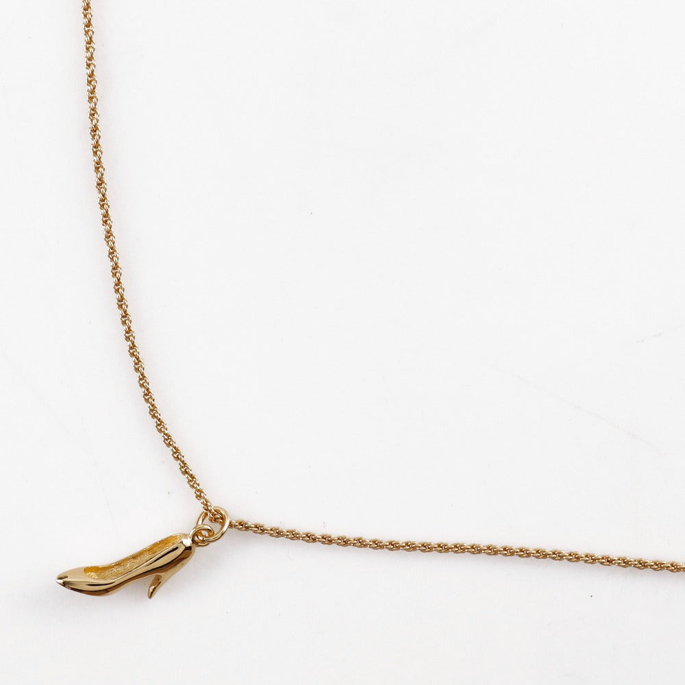 Christian Dior Necklace Plated Gold gold High heel motif Women