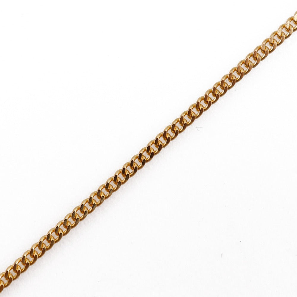 Christian Dior Necklace Plated Gold, Rhinestones gold CD logo Women