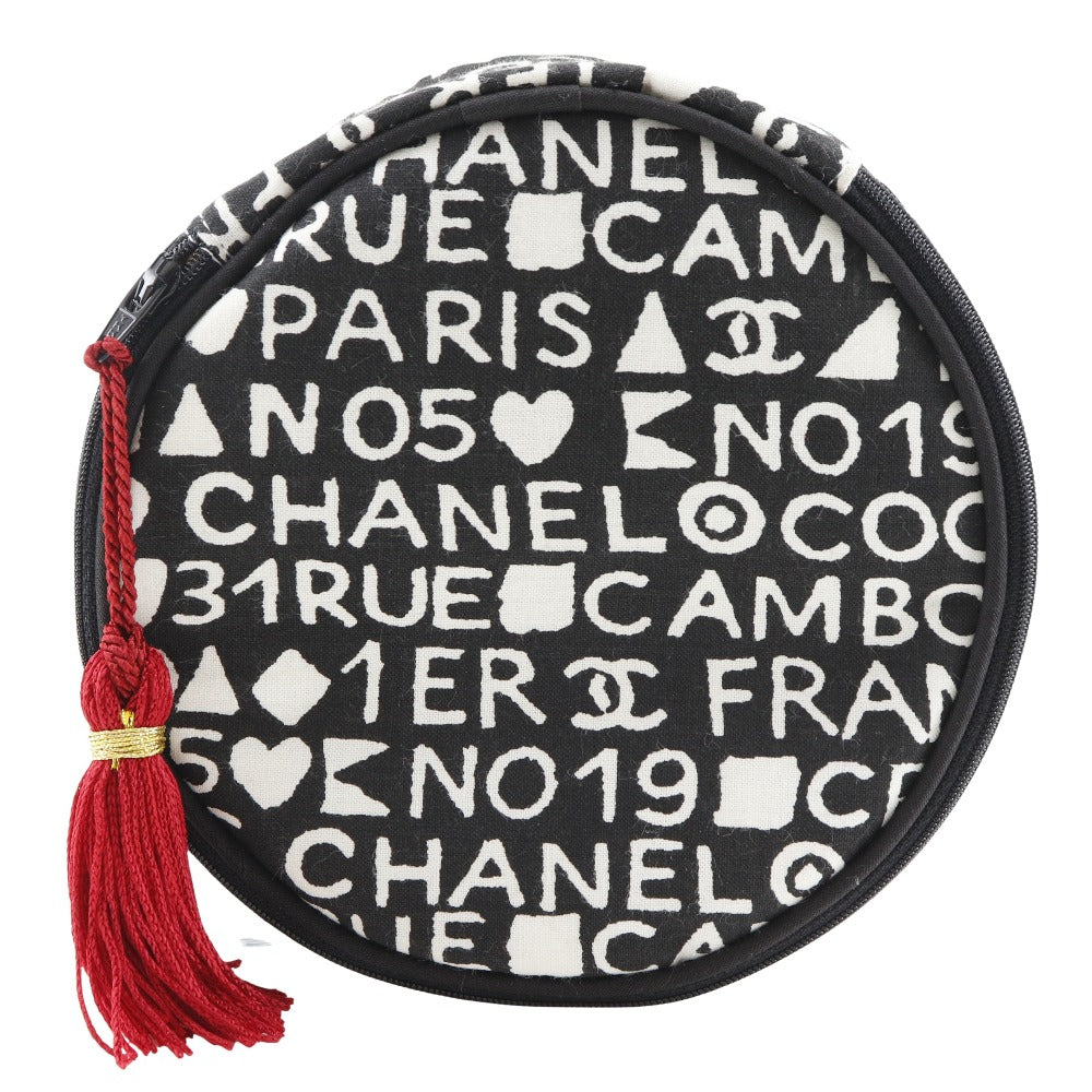 CHANEL Pouch cotton black 31rue cambon novelty Makeup pouch Women