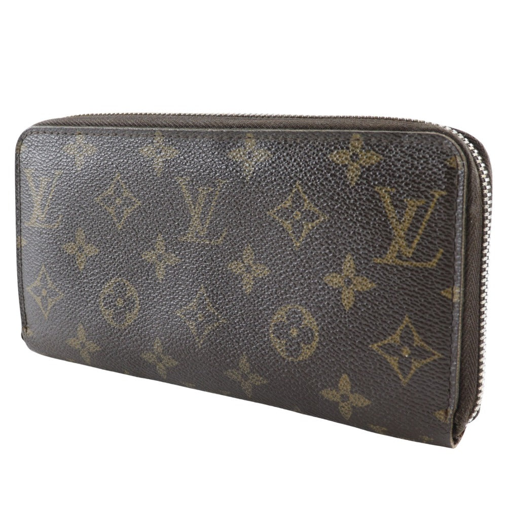 LOUIS VUITTON Long Wallet Purse M42616 Monogram canvas Brown Zippy wallet Women(Unisex)