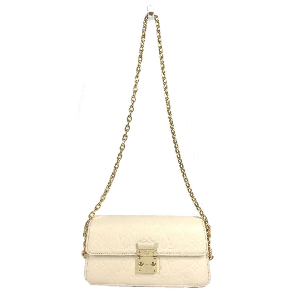 LOUIS VUITTON Shoulder Bag M82836 Monogram Ann Platt Leather beige Monogram Ann Platt Wallet on Chain Metis Women