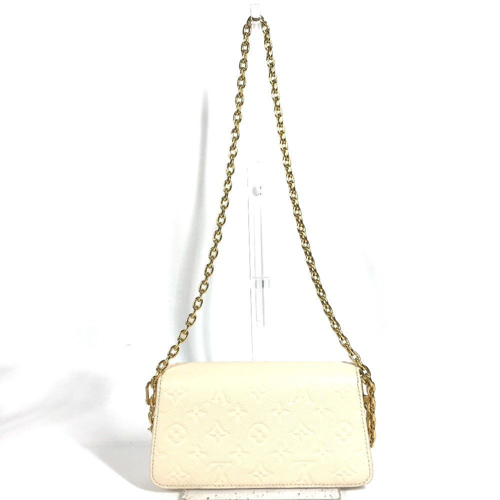LOUIS VUITTON Shoulder Bag M82836 Monogram Ann Platt Leather beige Monogram Ann Platt Wallet on Chain Metis Women