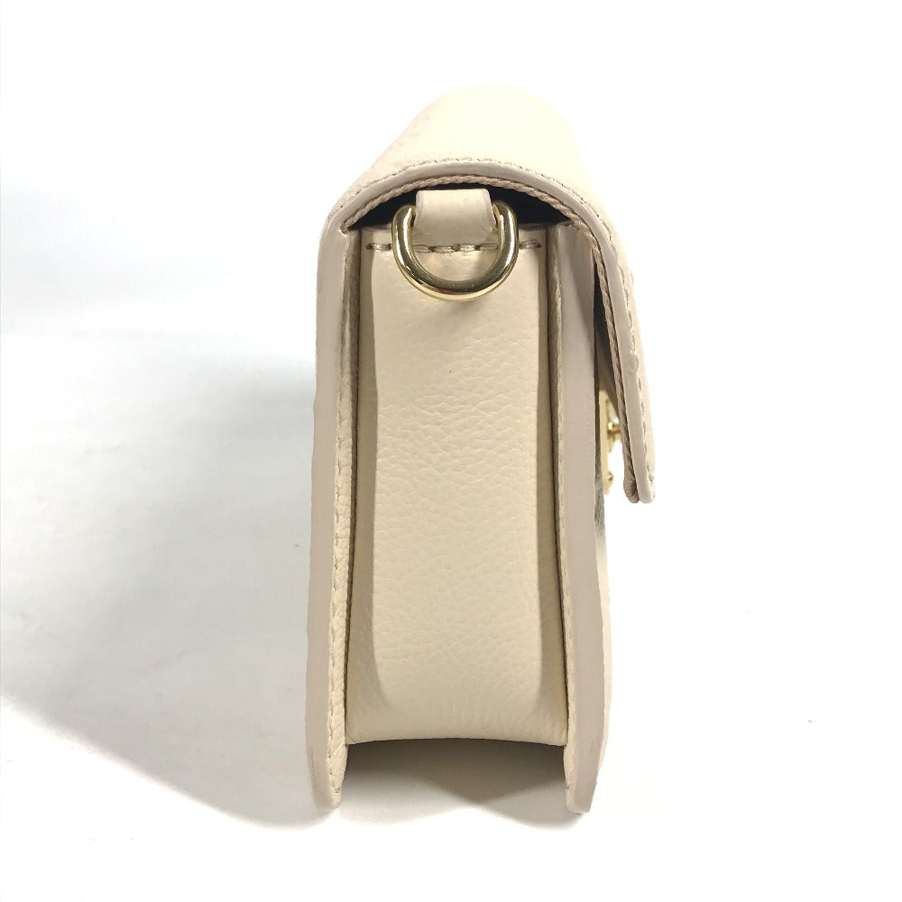 LOUIS VUITTON Shoulder Bag M82836 Monogram Ann Platt Leather beige Monogram Ann Platt Wallet on Chain Metis Women