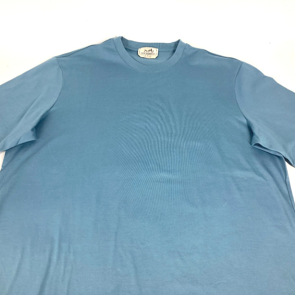 HERMES Short sleeve T-shirt cotton blue Piqures Sellie Cut and Sew XL
