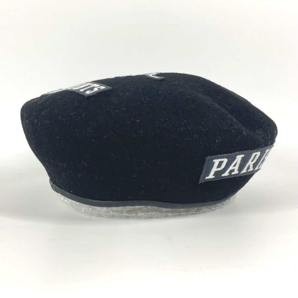 LOUIS VUITTON beret M73748 Wool, Leather black FRAGMENT Paris Tokyo patch mens