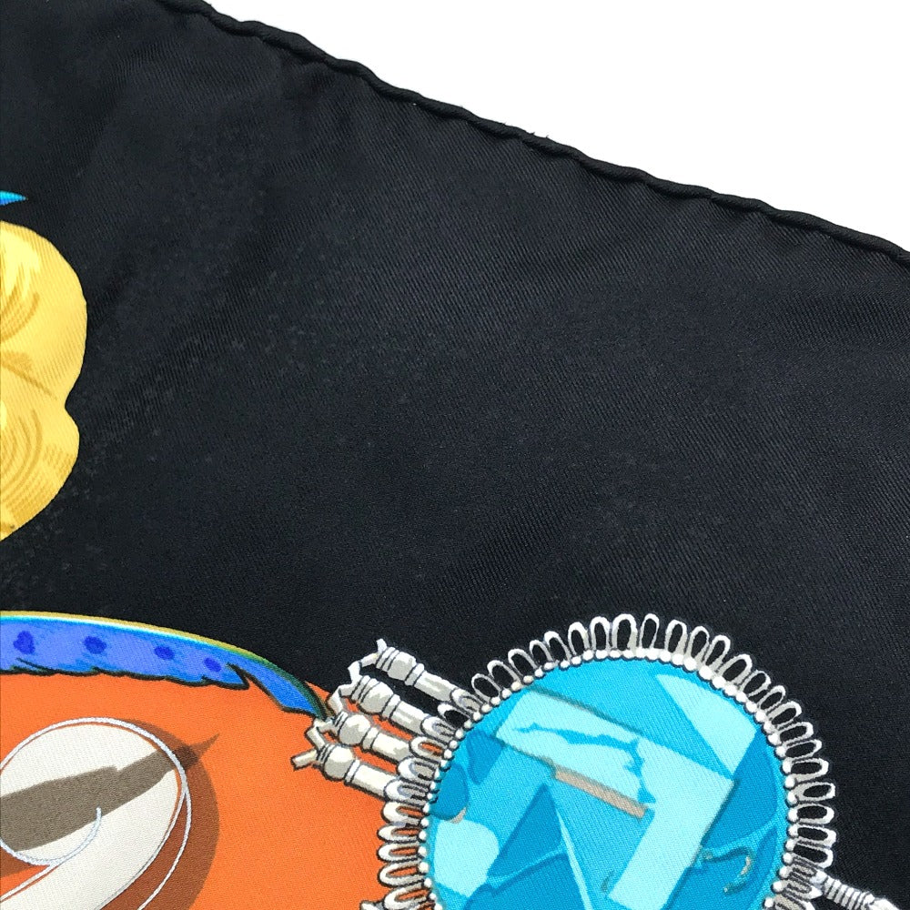 HERMES scarf silk Black / multicolor Carre90 Women