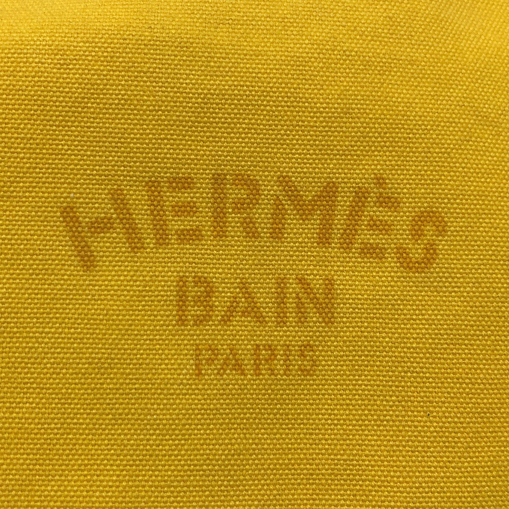 HERMES Pouch canvas yellow New Yachting Pouch GM Women