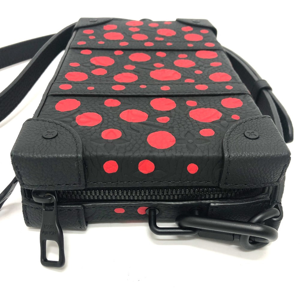 LOUIS VUITTON Shoulder Bag M81905 Taurillon Clemence Leather black monogram dots Soft trunk wallet