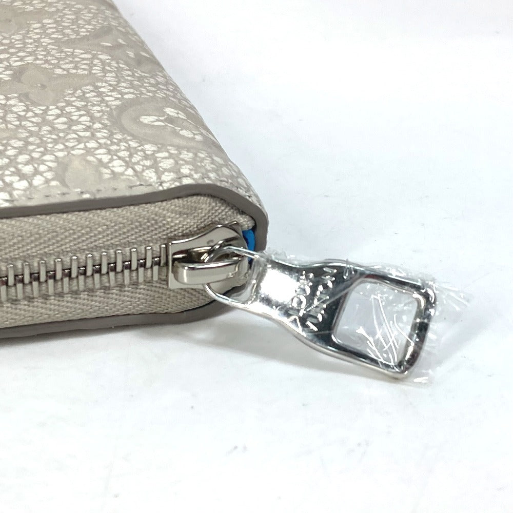 LOUIS VUITTON Long Wallet Purse M81573 Taurillon Clemence Leather gray Monogram Zippy Wallet Vertical mens