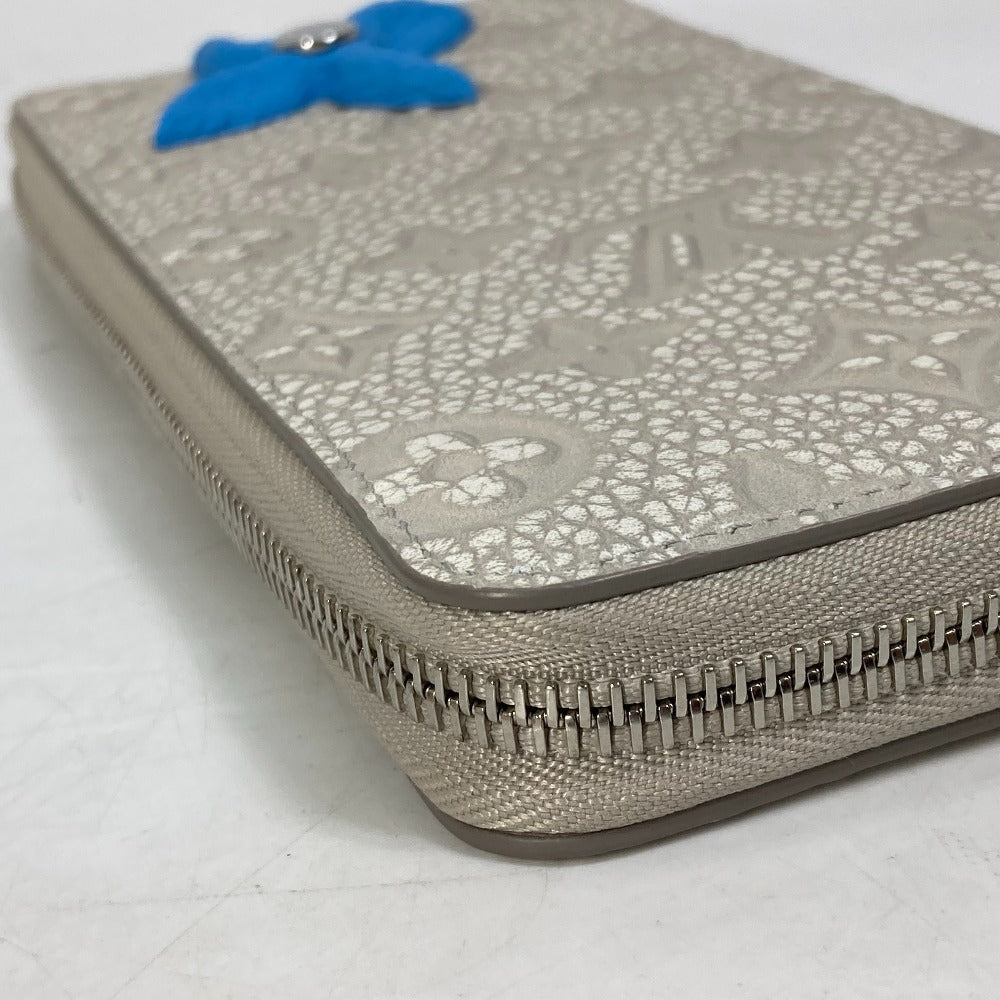 LOUIS VUITTON Long Wallet Purse M81573 Taurillon Clemence Leather gray Monogram Zippy Wallet Vertical mens