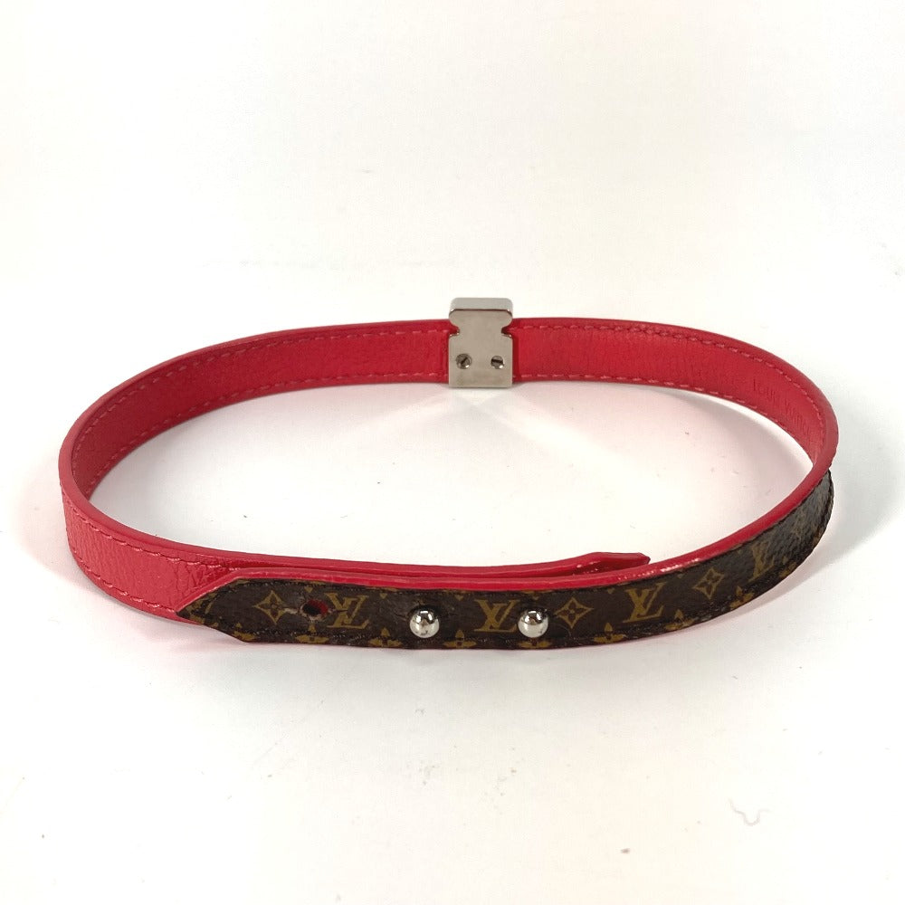 LOUIS VUITTON bracelet M6040F Monogram canvas Brown Monogram Bracelet Lockit Women 17