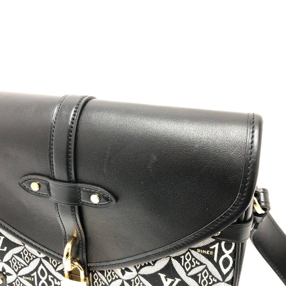 LOUIS VUITTON Shoulder Bag M57488 Canvas / leather Black / Navy Since1854 Neo Saumur MM Women