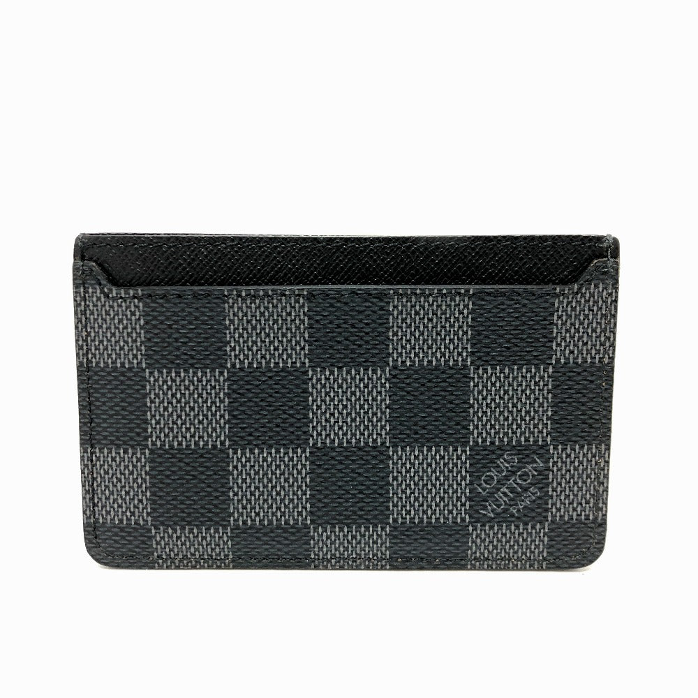 LOUIS VUITTON Card Case N62666 Damier Grafitto Canvas black Neo Porto Cult mens