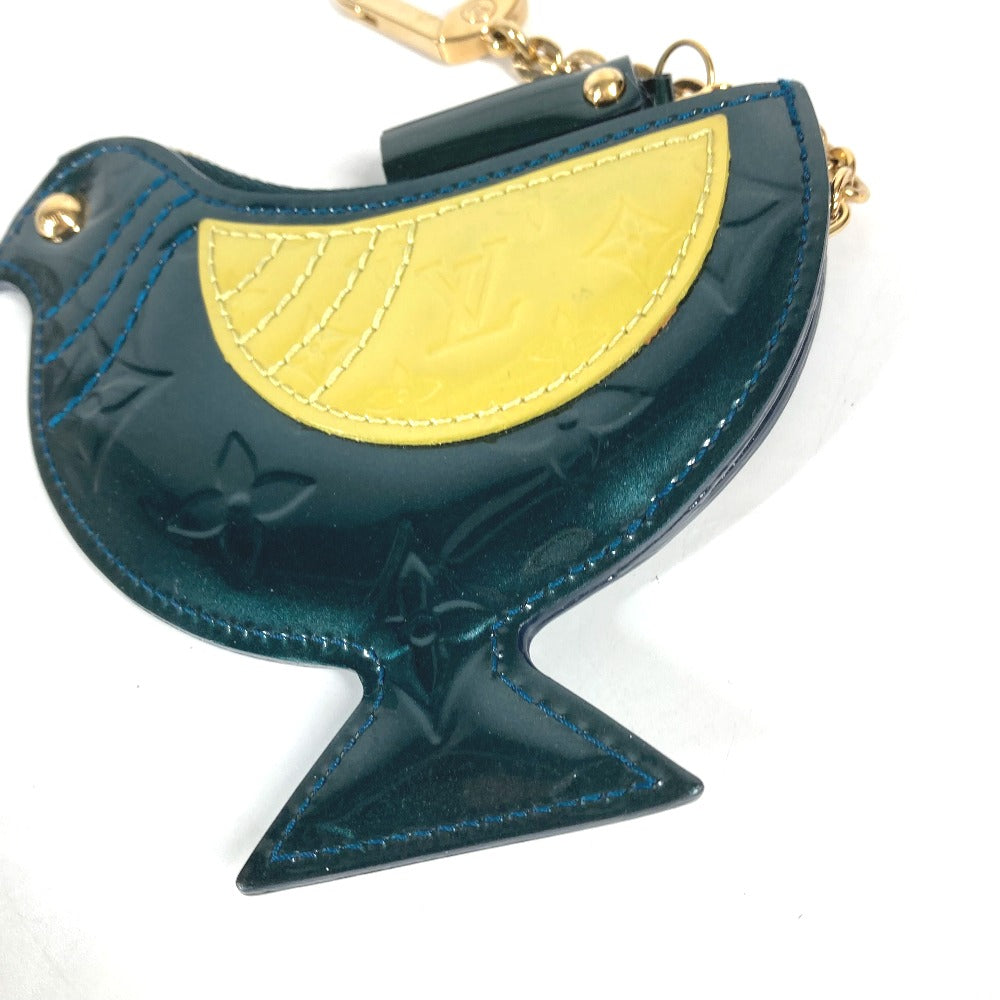 LOUIS VUITTON Coin case M91405 Monogram Vernis green Monogram Vernis Pochette Oiseau Women