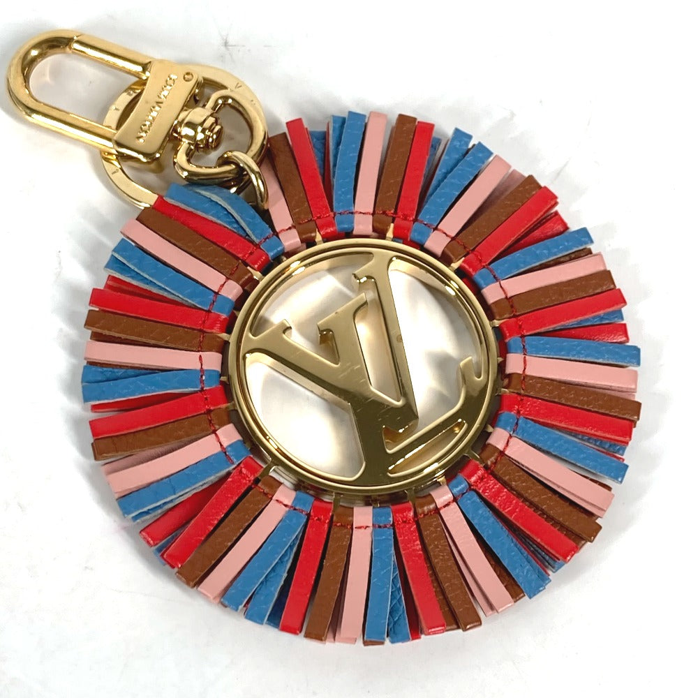 LOUIS VUITTON key ring M68463 Metal, Leather multicolor Portocle LV fringe Women
