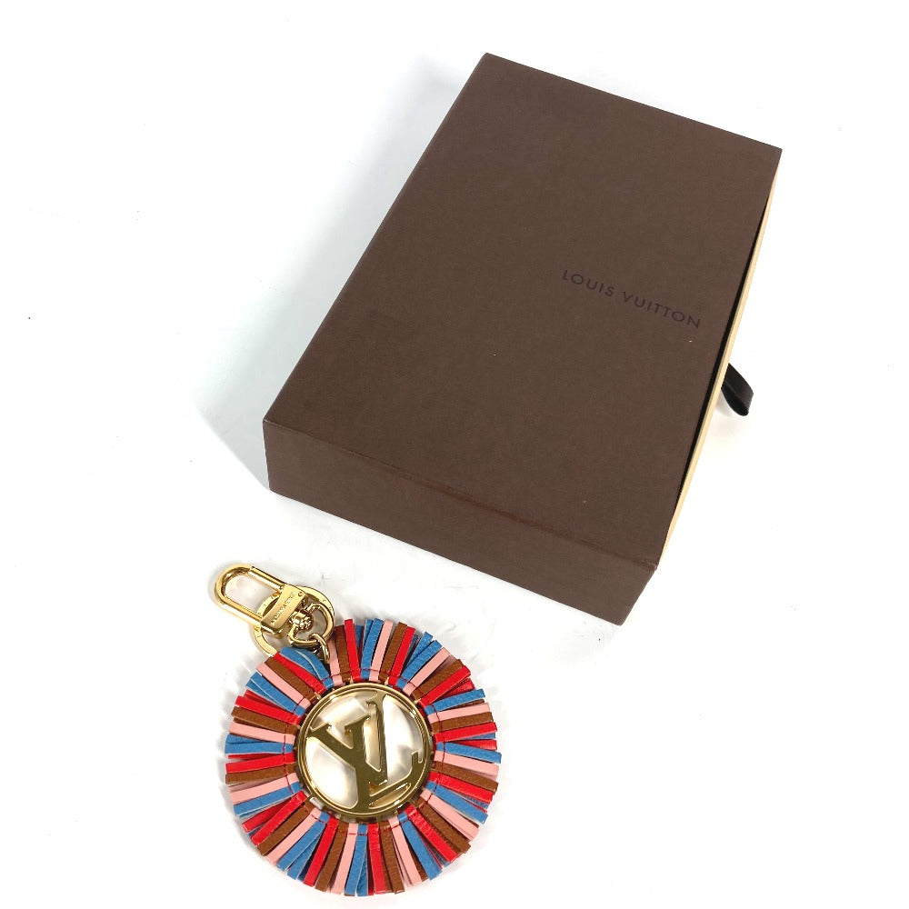 LOUIS VUITTON key ring M68463 Metal, Leather multicolor Portocle LV fringe Women