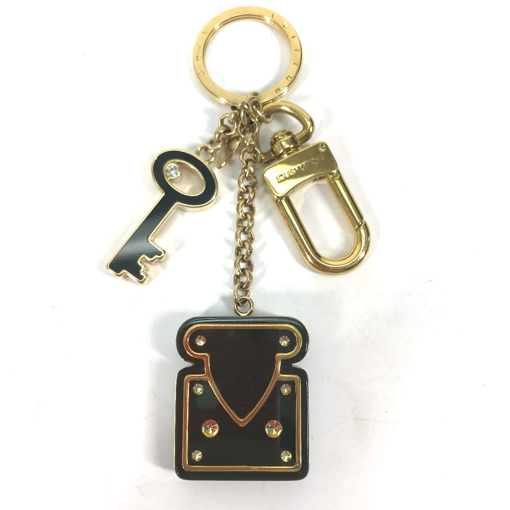 LOUIS VUITTON key ring M66979  Metal, Plastic black Padlock Rock motif keychain Women