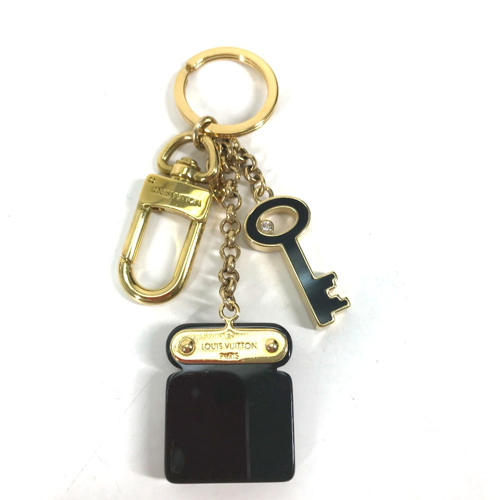 LOUIS VUITTON key ring M66979  Metal, Plastic black Padlock Rock motif keychain Women