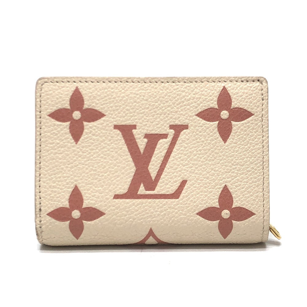 LOUIS VUITTON Folded wallet M81927 Monogram Ann Platt Leather beige Monogram Ann Platt Portefeuille Clare Women