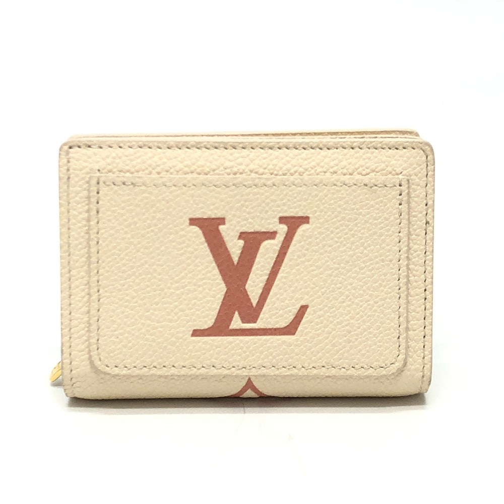 LOUIS VUITTON Folded wallet M81927 Monogram Ann Platt Leather beige Monogram Ann Platt Portefeuille Clare Women