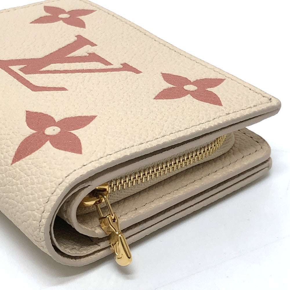 LOUIS VUITTON Folded wallet M81927 Monogram Ann Platt Leather beige Monogram Ann Platt Portefeuille Clare Women