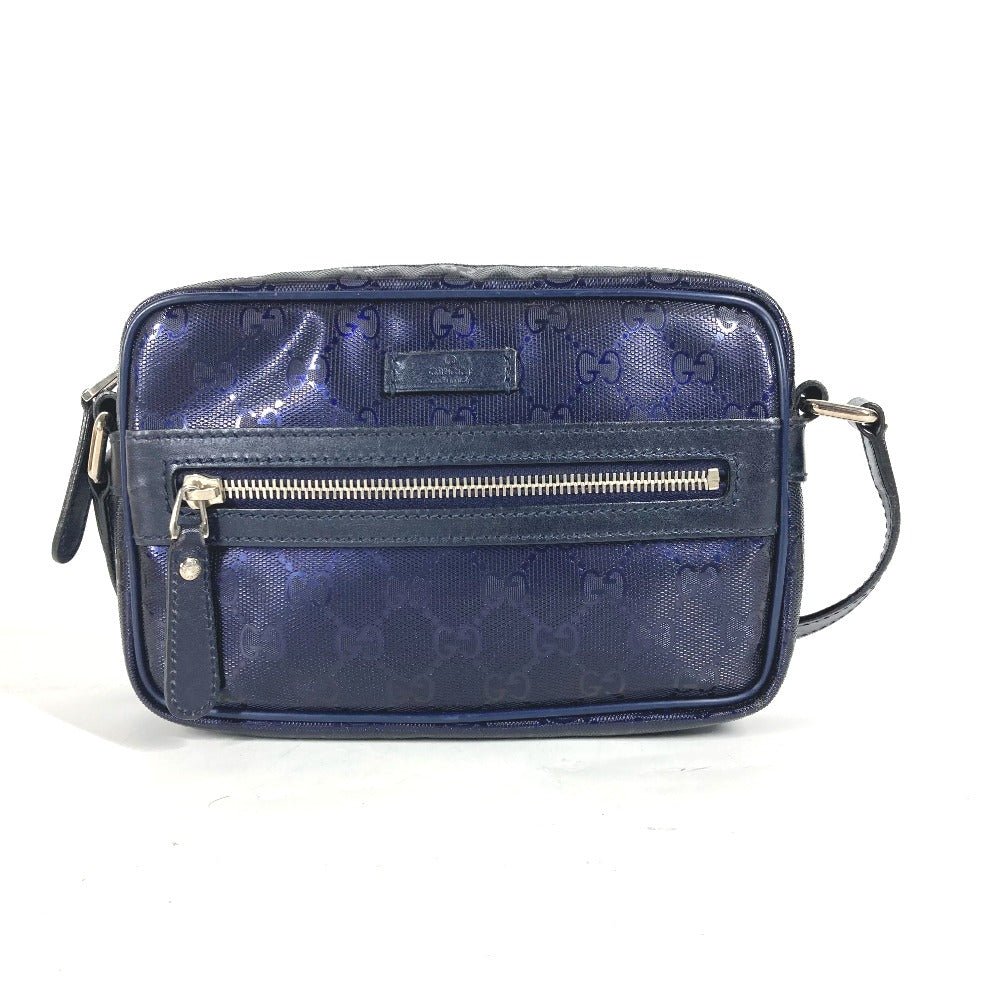 GUCCI Shoulder Bag 201447 GG Imprime, Leather blue GG implementation mens