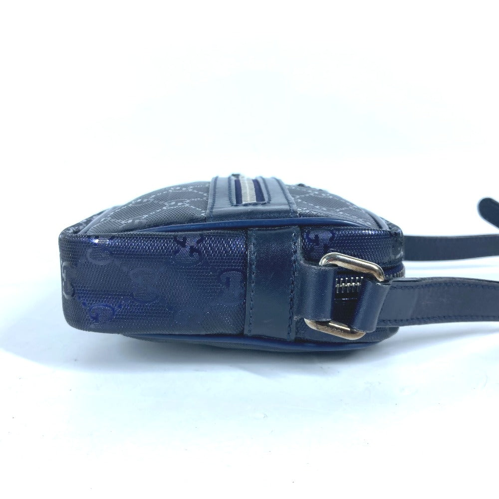 GUCCI Shoulder Bag 201447 GG Imprime, Leather blue GG implementation mens