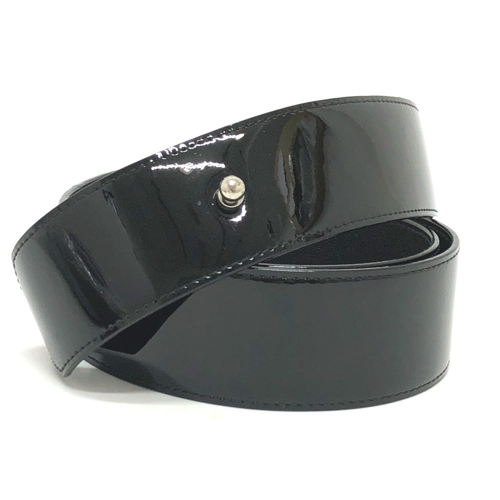 LOUIS VUITTON belt MP144 Patent leather black Women 70