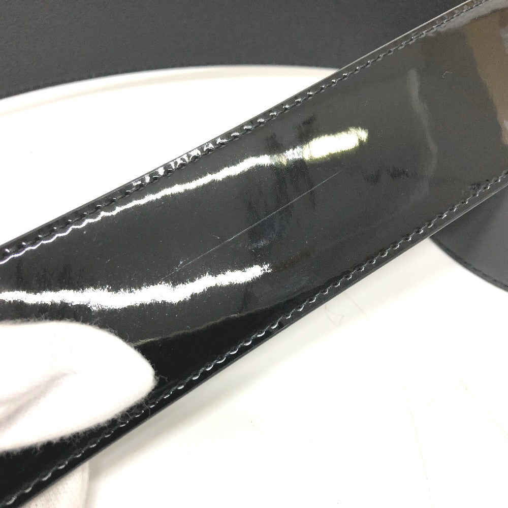 LOUIS VUITTON belt MP144 Patent leather black Women 70