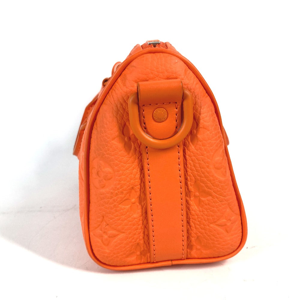 LOUIS VUITTON Handbag M20930 Taurillon Clemence Leather Orange Monogram Keepall  bandouliere25 mens