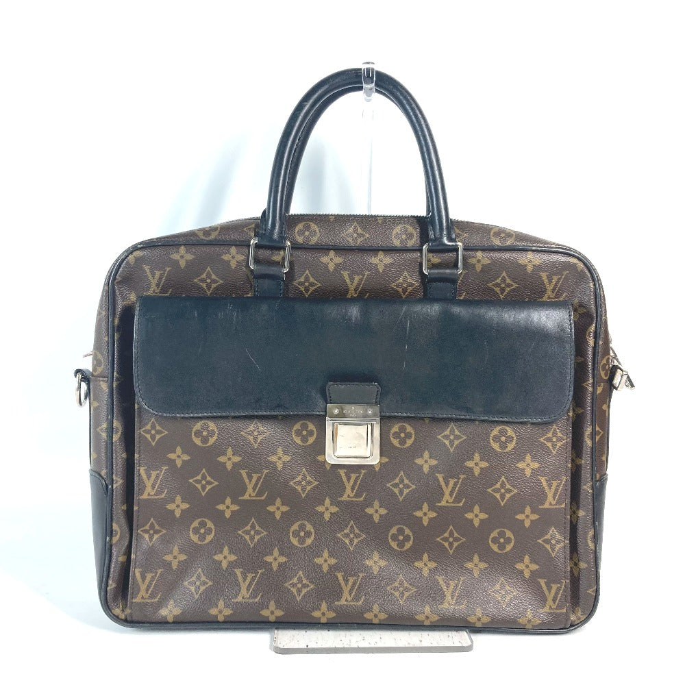LOUIS VUITTON Business bag M56719 Monogram canvas, leather Brown Monogram macacer Soft briefcase mens