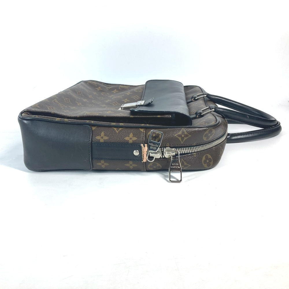 LOUIS VUITTON Business bag M56719 Monogram canvas, leather Brown Monogram macacer Soft briefcase mens