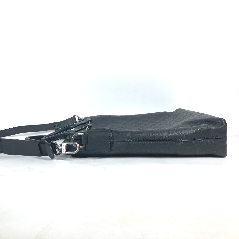 LOUIS VUITTON Business bag  N41561 Damier Anfini Leather black Damier Anfini Daily Tote mens