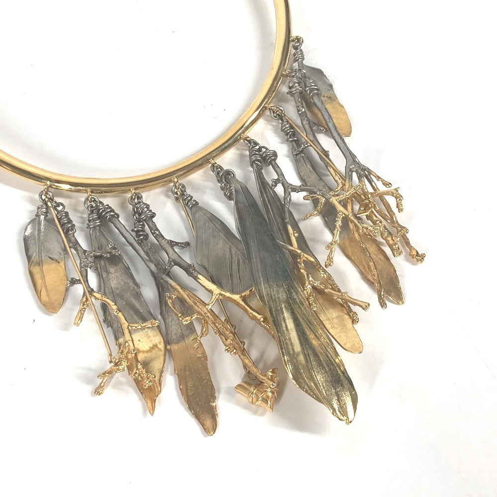 LOUIS VUITTON Necklace MP2409 metal gold Feather Necklace