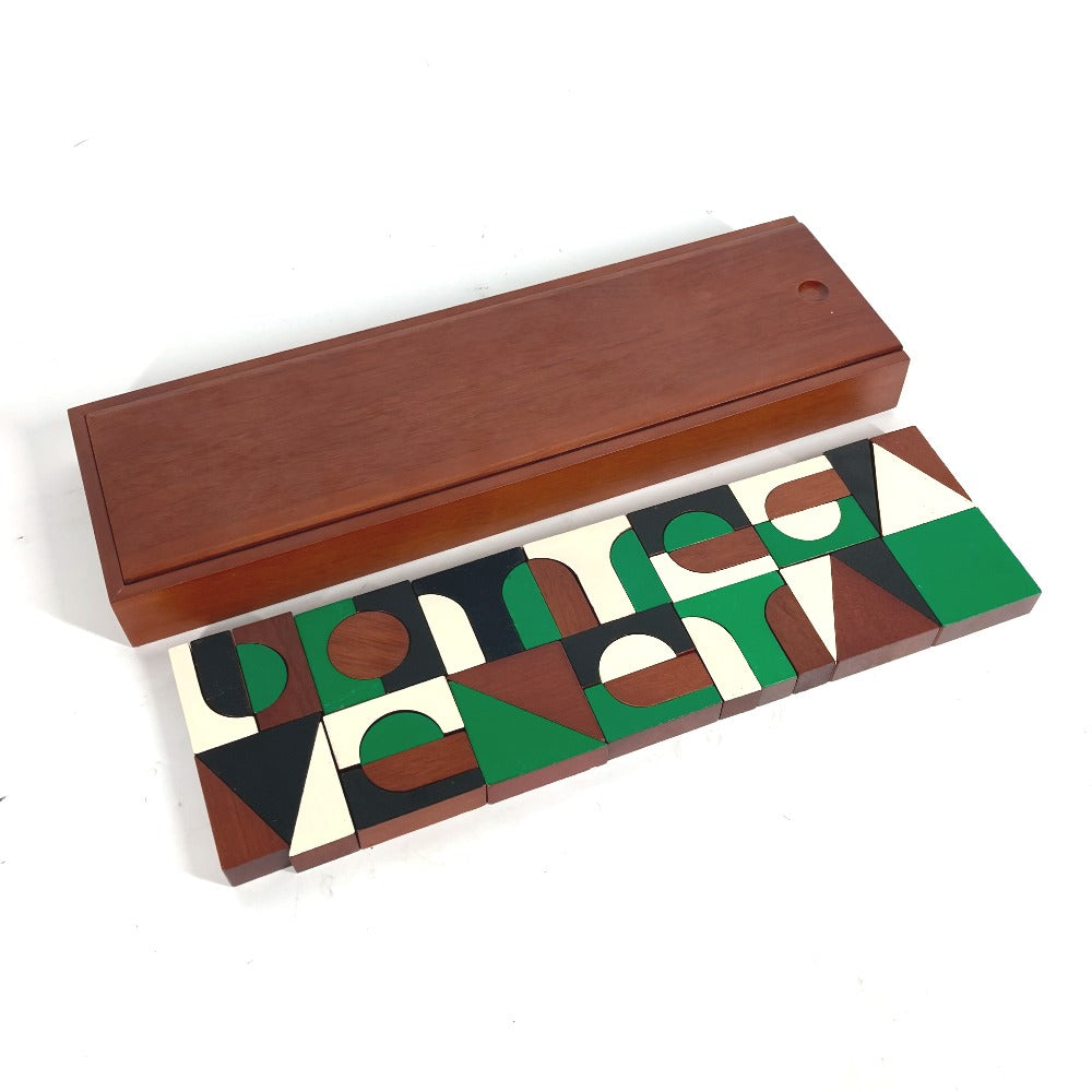 BOTTEGAVENETA object Wood Brown Blocks Building blocks Interior puzzle of building blocks unisex(Unisex)