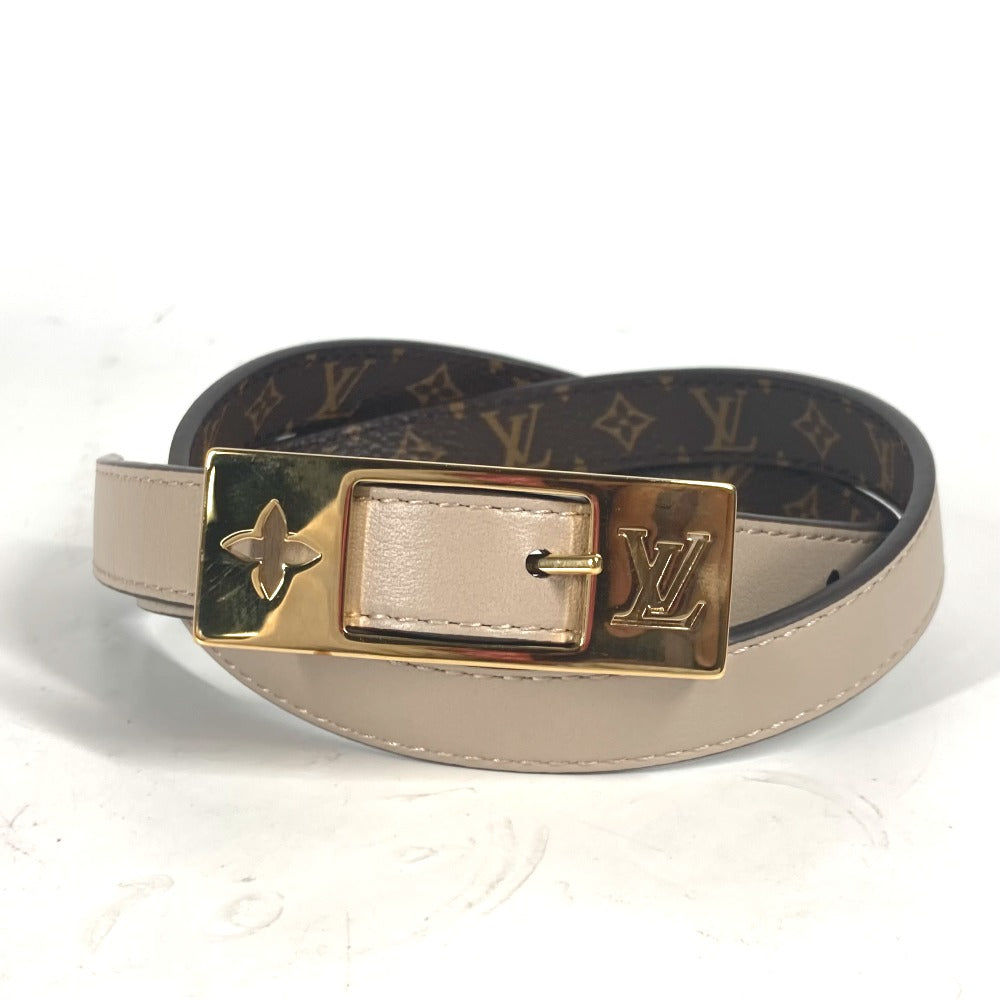 LOUIS VUITTON belt M8370Y Monogram canvas, leather Brown Monogram Belt: LV Duo 18MM reversible Women 70