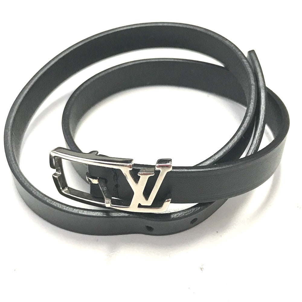 LOUIS VUITTON bracelet M6257E leather black Double bracelet brasle neogram