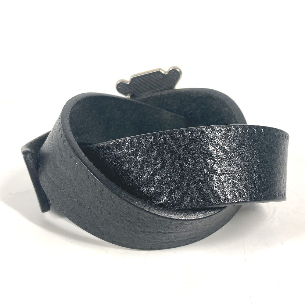 GUCCI belt 223896 leather black G logo buckle Women 85