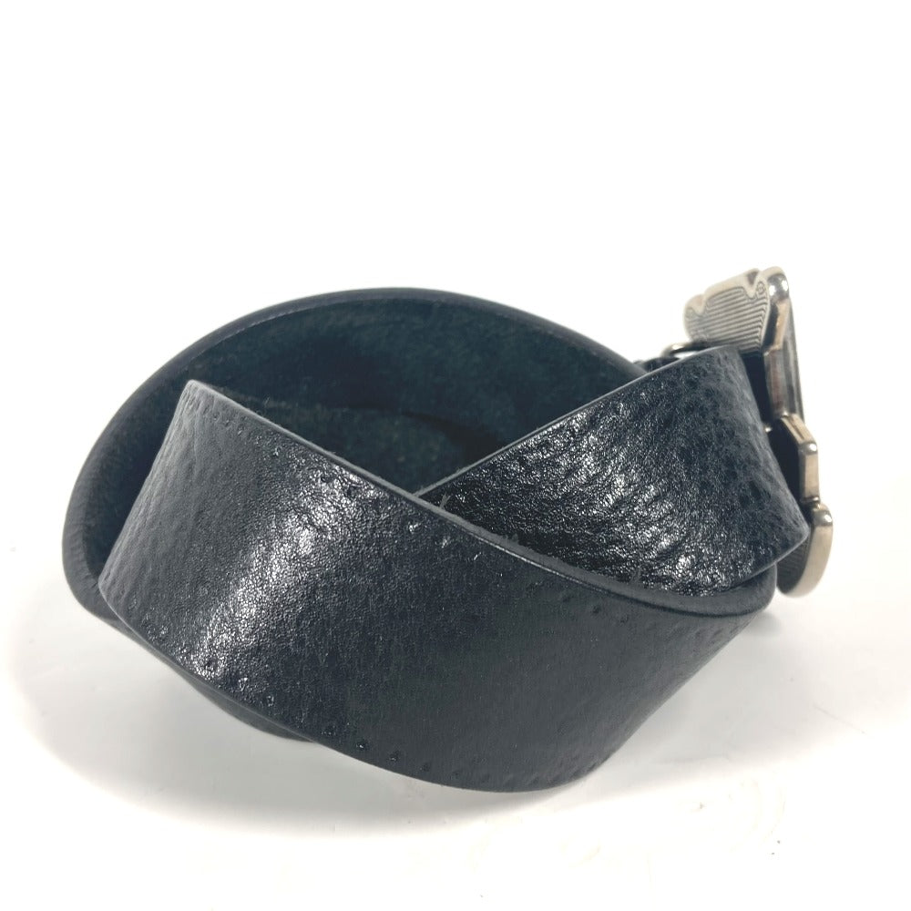 GUCCI belt 223896 leather black G logo buckle Women 85