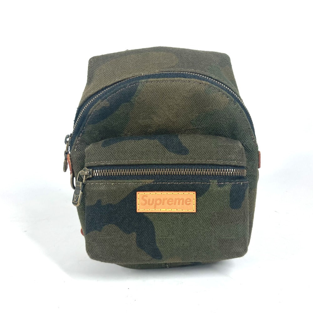 LOUIS VUITTON key ring M44201 canvas green Supreme collaboration Apollo Backpack Nano unisex(Unisex)