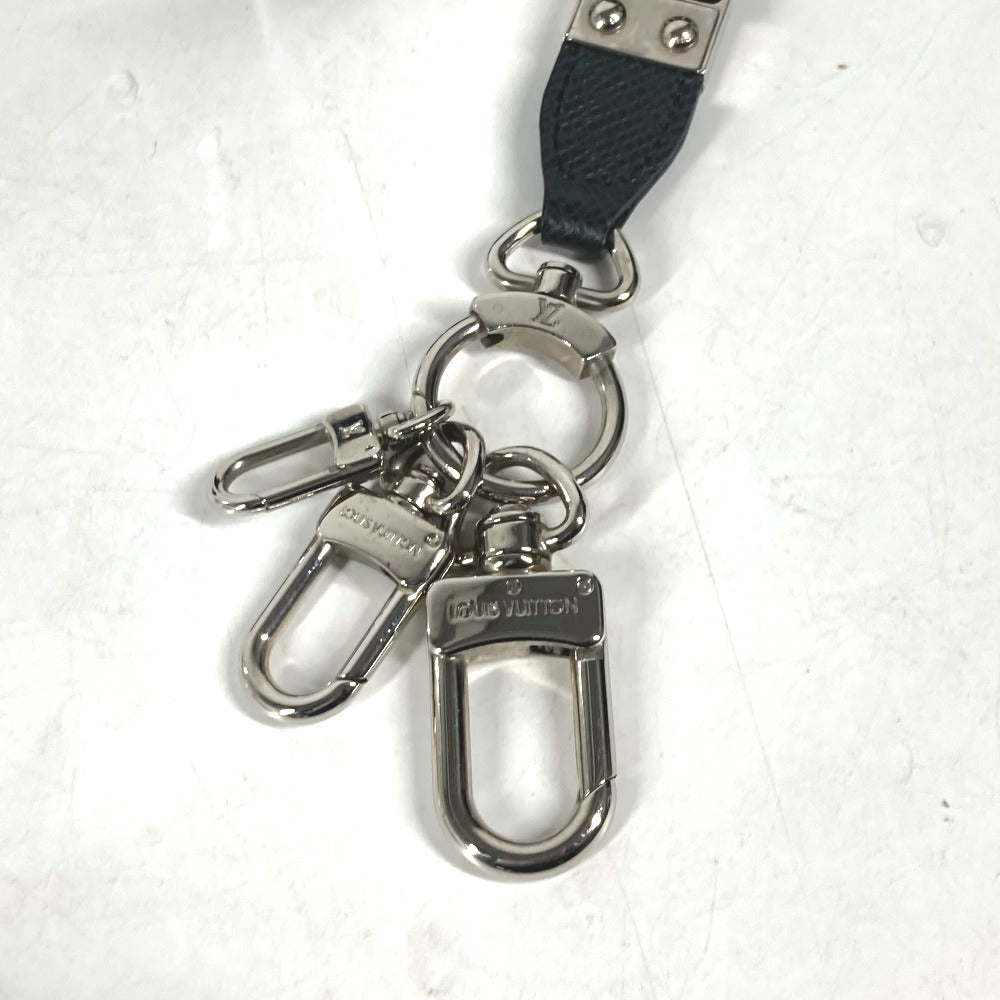LOUIS VUITTON strap M66127 Taiga Leather, Metal, Rubber black Taiga Collier Portocle Glacier mens(Unisex)